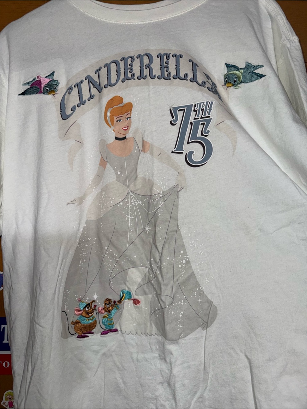 Disney Cinderella 75th Anniversary White Short Sleeve Tee